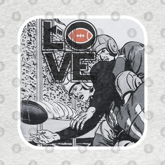 AMERICAN FOOTBALL PLAYERS  LOVE VINTAGE COMICS SPORTS by DAZu